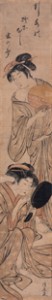 柱絵　二美人　鳥居清長/画　1778年（安永7）