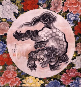 葛飾北斎「唐獅子図」（弘化元年） Photography (c) 2006 Museum of Fine Arts, Boston. All rights reserved.