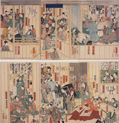 楽屋二階之図 楽屋三階之図画像