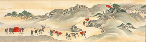 楽宮下向絵巻(部分)2