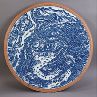 景徳鎮窯「青花御窯廠図磁器板」画像