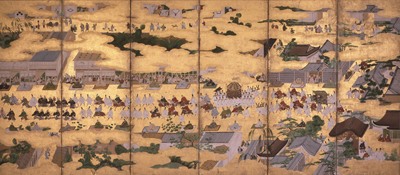 御所参内・聚楽第行幸図屏風画像