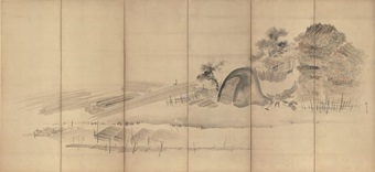 隅田川窯場図屏風