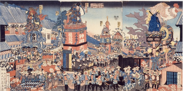 神田御祭禮飯田町中坂上ル図 歌川芳藤